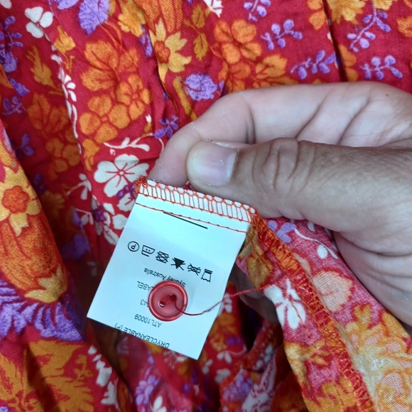 Vibrant Floral Maxi Dress in Orange and Purple - Picture 5 of 13